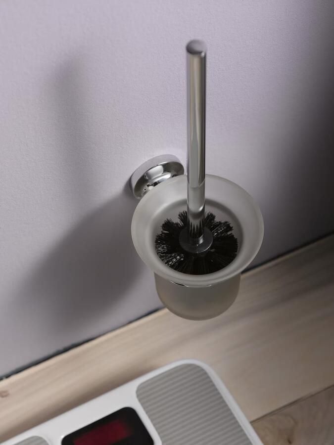Haceka Aspen toilet borstel glas rond chroom - Foto 3