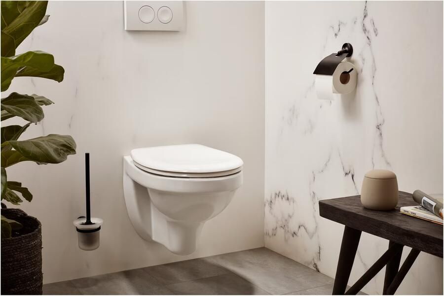 Haceka Aspen toilet borstel glas rond zwart - Foto 3