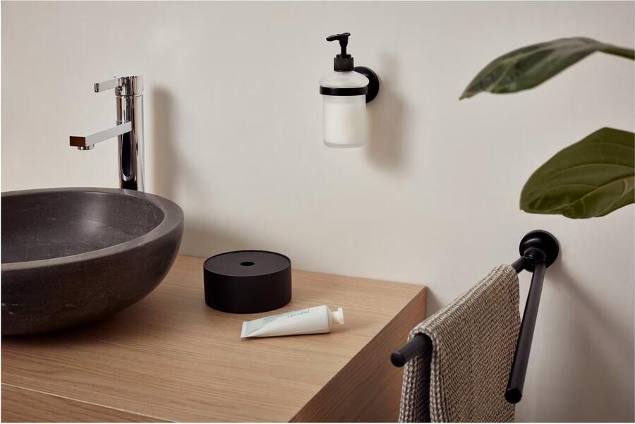 Haceka Zeepdispenser Aspen | Wandmontage | RVS | Rond | Zwart - Foto 2