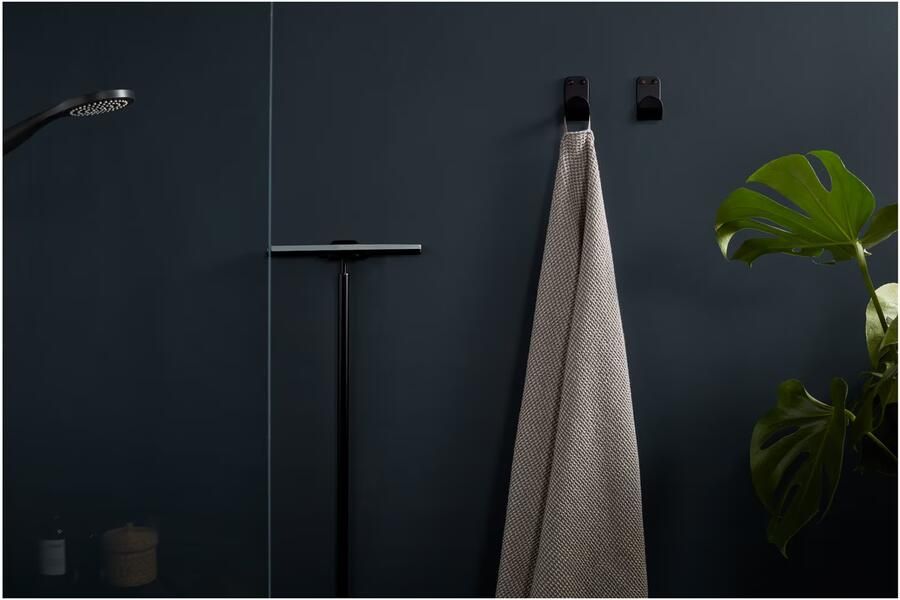 Haceka Handdoek haak Ixi | Wandmontage | 4 cm | Enkel haaks | Mat zwart - Foto 2