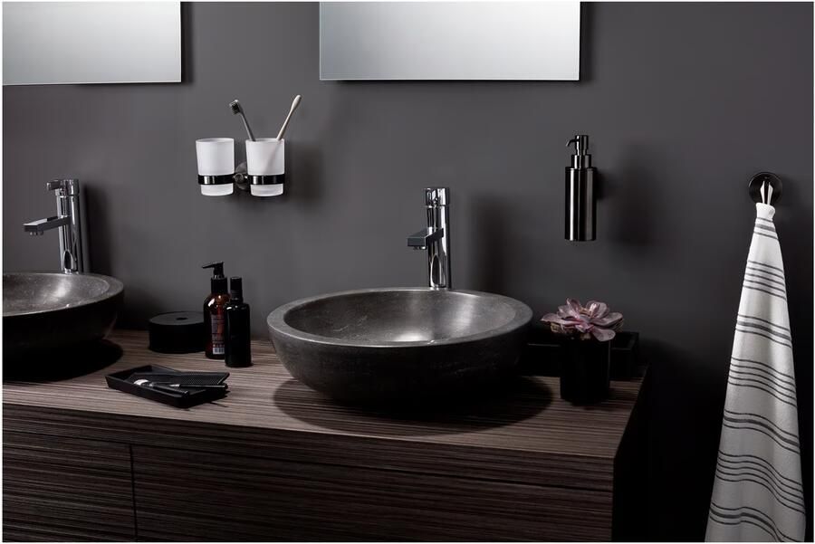 Haceka Zeepdispenser Kosmos | Wandmontage | RVS | Grafiet - Foto 2