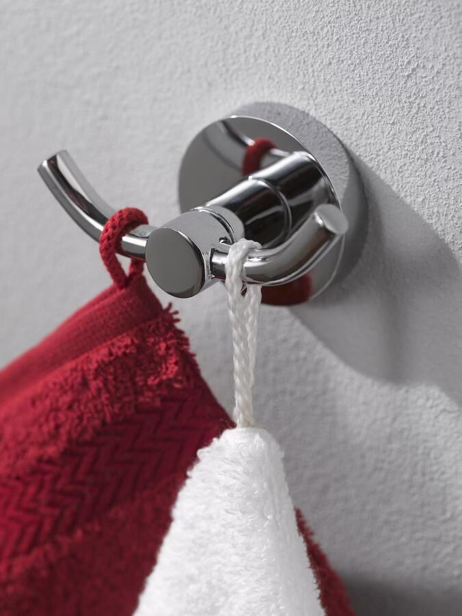 Haceka Handdoek haak Kosmos | Wandmontage | 9 cm | Dubbel haaks | Chroom - Foto 3