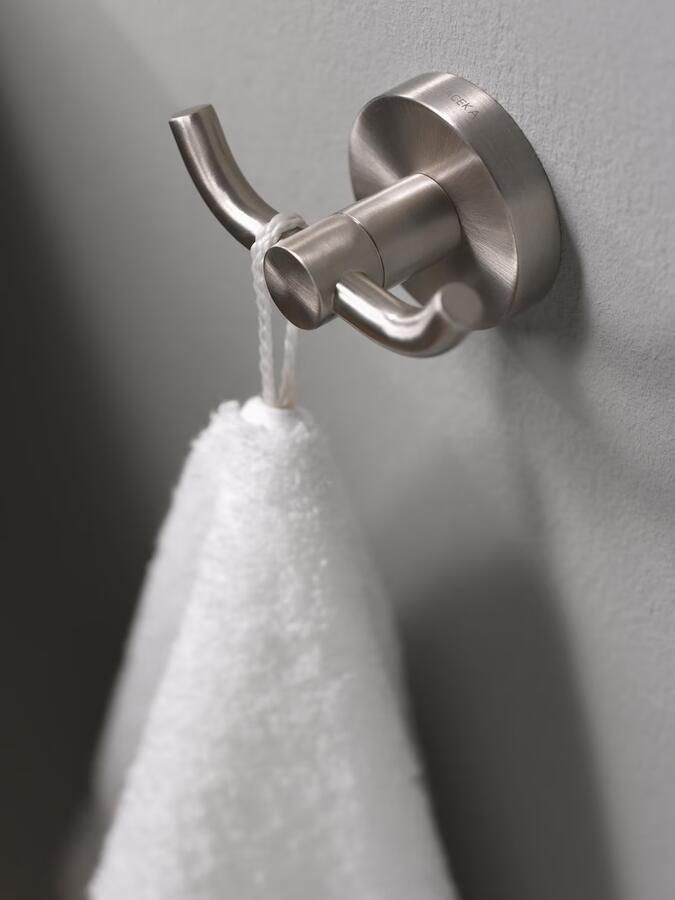 Haceka Handdoek haak Kosmos | Wandmontage | 9 cm | Dubbel haaks | RVS look - Foto 2