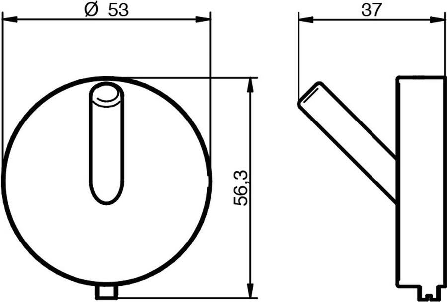 Haceka Handdoek haak Kosmos | Wandmontage | Messing | Rond | Chroom - Foto 2