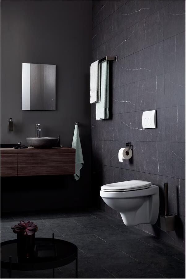 Haceka Zeepdispenser Edge | Wandmontage | RVS | Vierkant | Grafiet