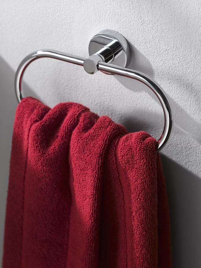 Haceka Handdoek ring Kosmos | Wandmontage | 21 cm | Chroom - Foto 2