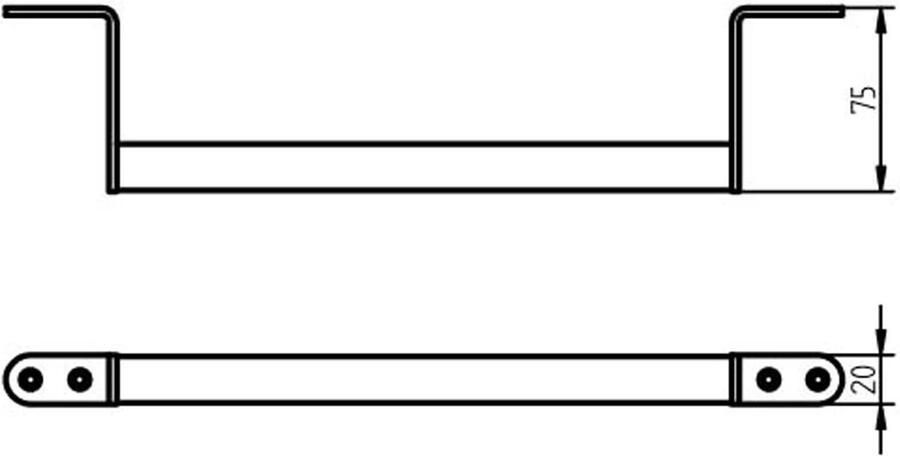 Haceka ixi badgreep 36 cm rvs