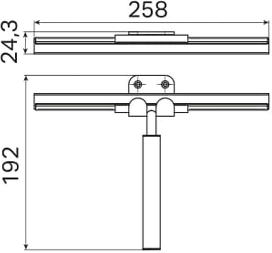 Haceka IXI handwisser rond met haak Mat zwart