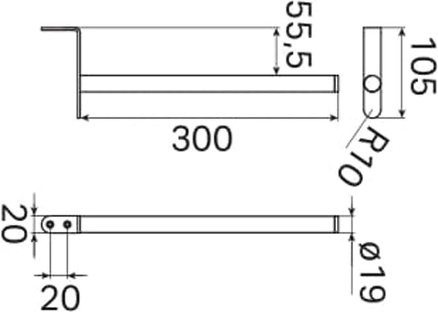 Haceka IXI reserverol houder rond Mat zwart
