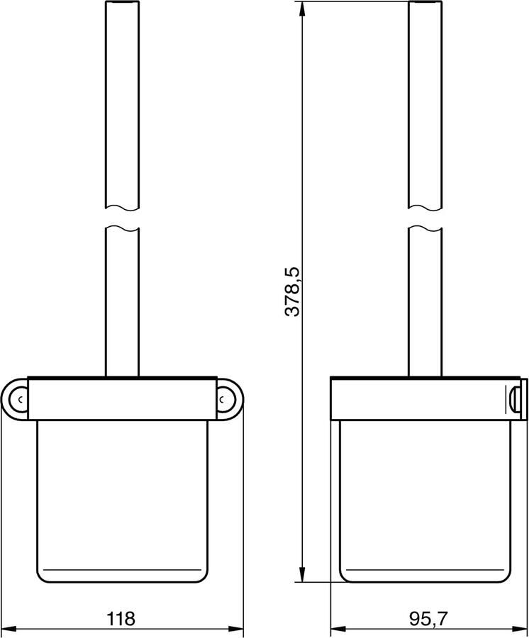 Haceka IXI toilet borstel rond rvs