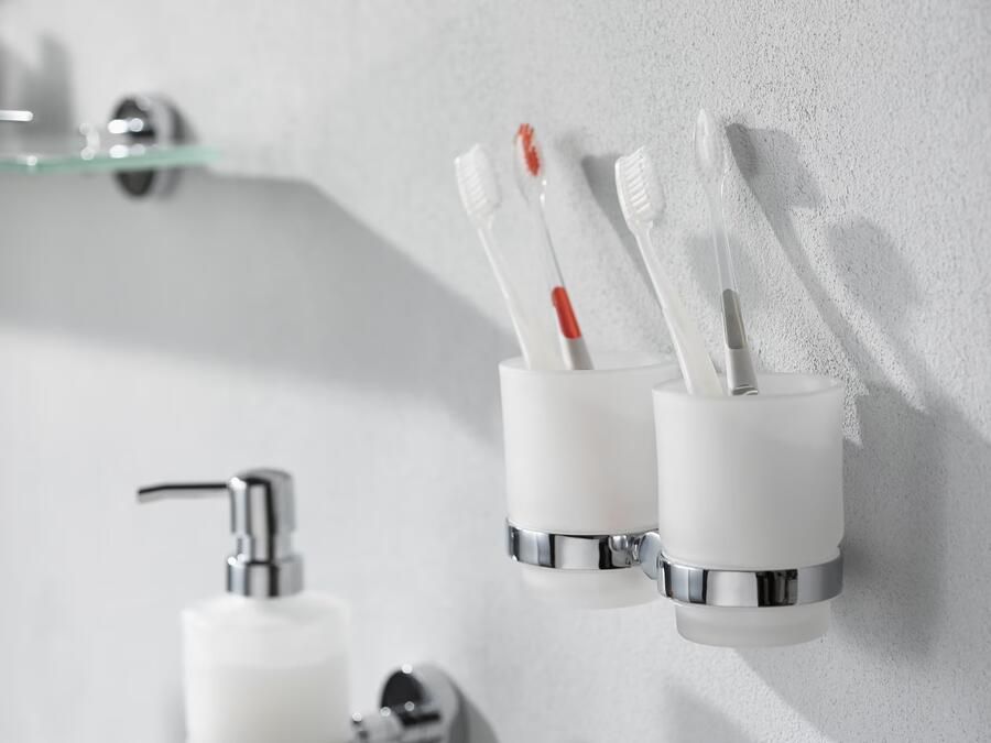 Haceka Kosmos dubbele glashouder chroom - Foto 2