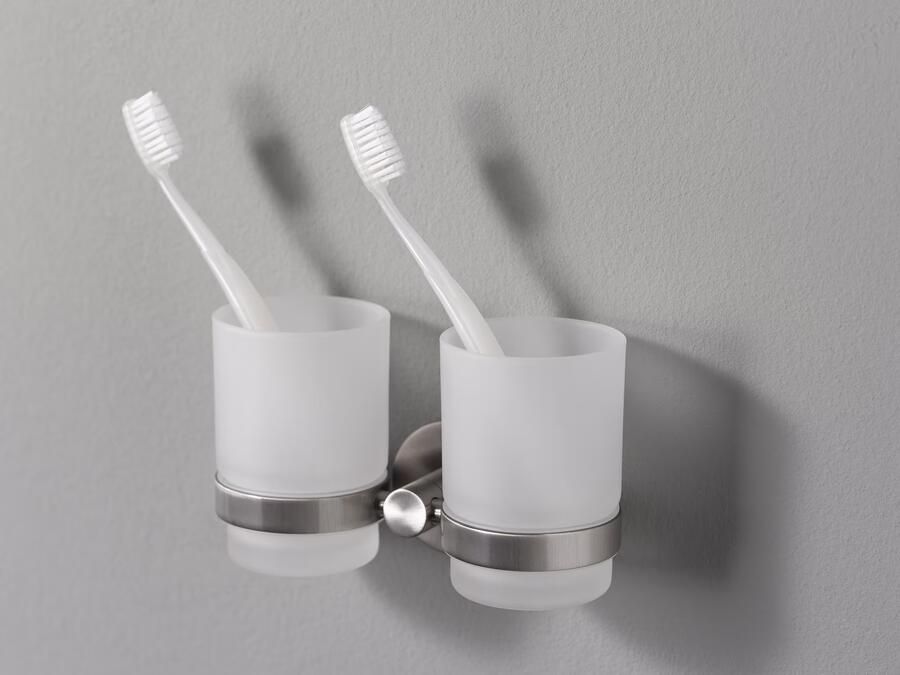 Haceka Kosmos dubbele glashouder rvs look - Foto 3