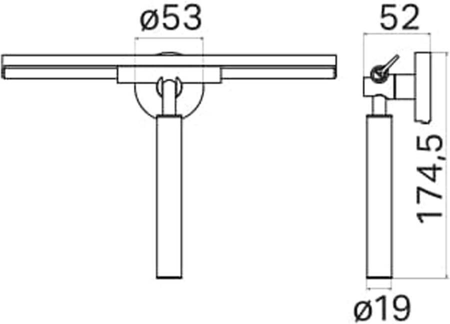 Haceka Kosmos handwisser rond Mat zwart