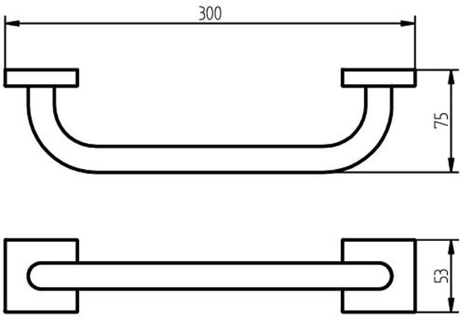 Haceka Mezzo badgreep 30 cm chroom