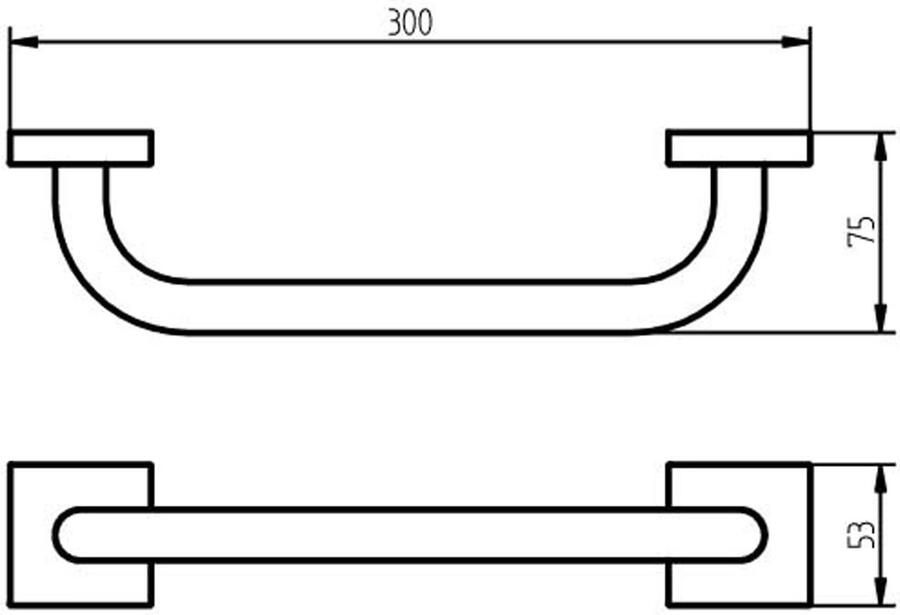 Haceka Mezzo badgreep 30 cm rvs look