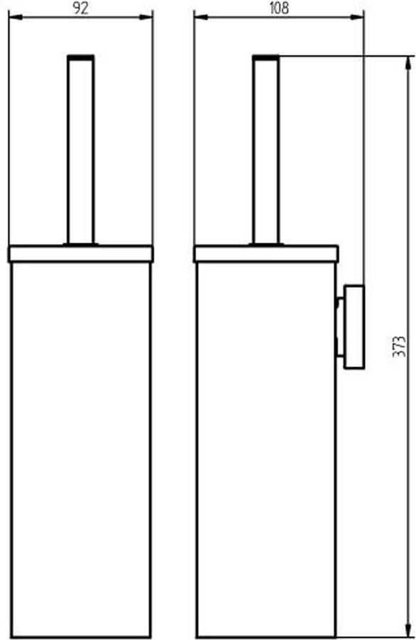 Haceka Mezzo toilet borstel vierkant chroom - Foto 3