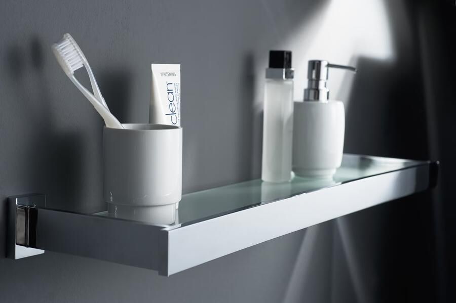 Haceka Planchet Edge | Wandmontage | 62.5 cm | Messing | Vierkant | Chroom - Foto 3