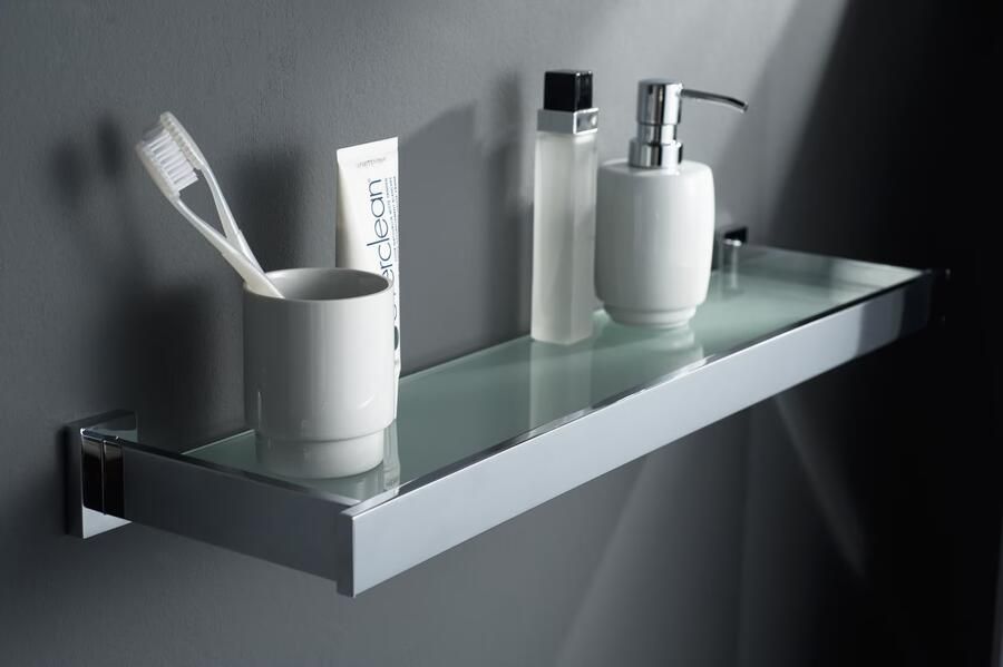 Haceka Planchet Edge | Wandmontage | 62.5 cm | Messing | Vierkant | Chroom - Foto 2