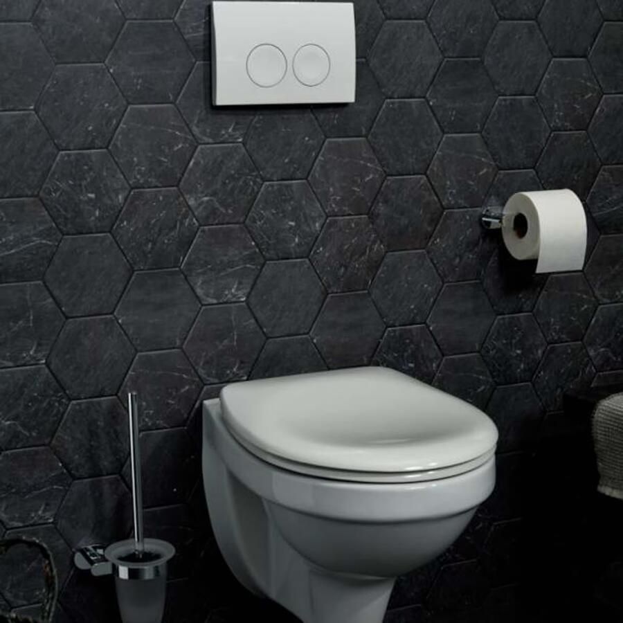 Haceka Toiletborstelset Gio | Wandmontage | RVS | Rond | Chroom