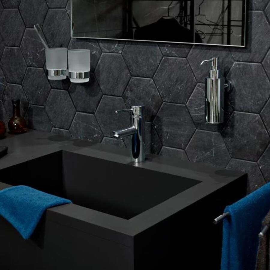 Haceka Zeepdispenser Gio | Wandmontage | RVS | Rond | Chroom - Foto 3