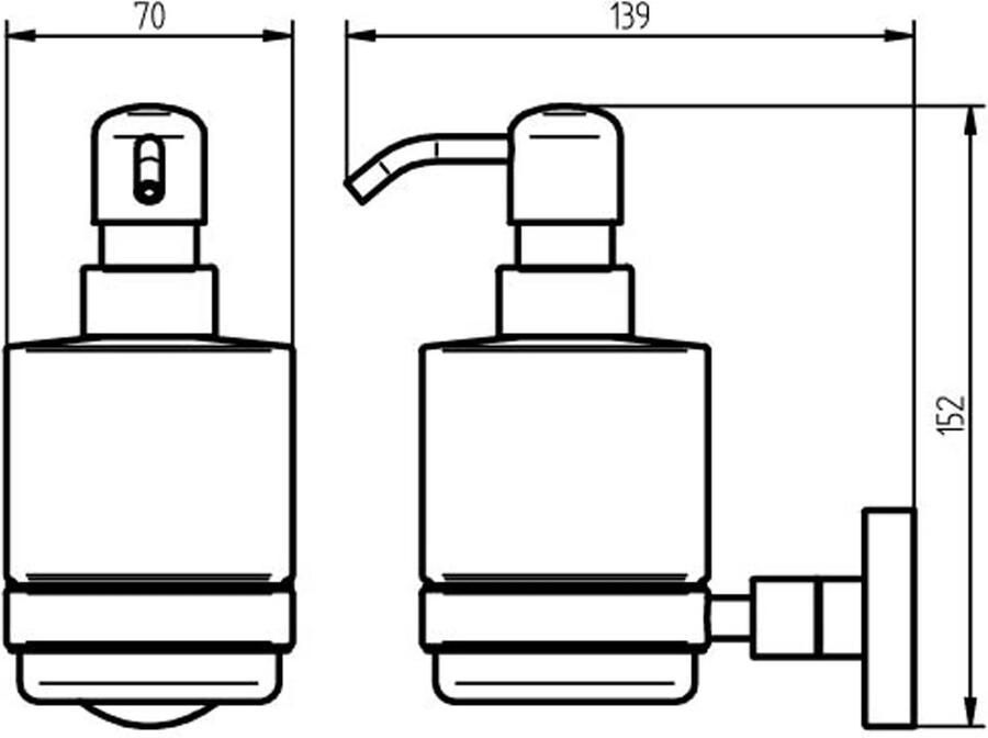Haceka Zeepdispenser Kosmos | Wandmontage | Messing | Rond | RVS look - Foto 3