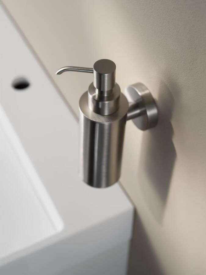 Haceka Zeepdispenser Kosmos | Wandmontage | Messing | Rond | RVS look - Foto 2