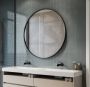 Hipp Design Badkamerspiegel metalen frame SPV8200BLI | 60 cm | Rond | Zwart - Thumbnail 1