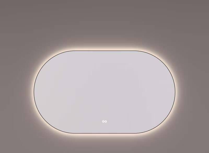 Hipp Design Badkamerspiegel SPV13700BL | 100x70 cm | Ovaal | Indirecte LED verlichting | Touch button | Met spiegelverwarming