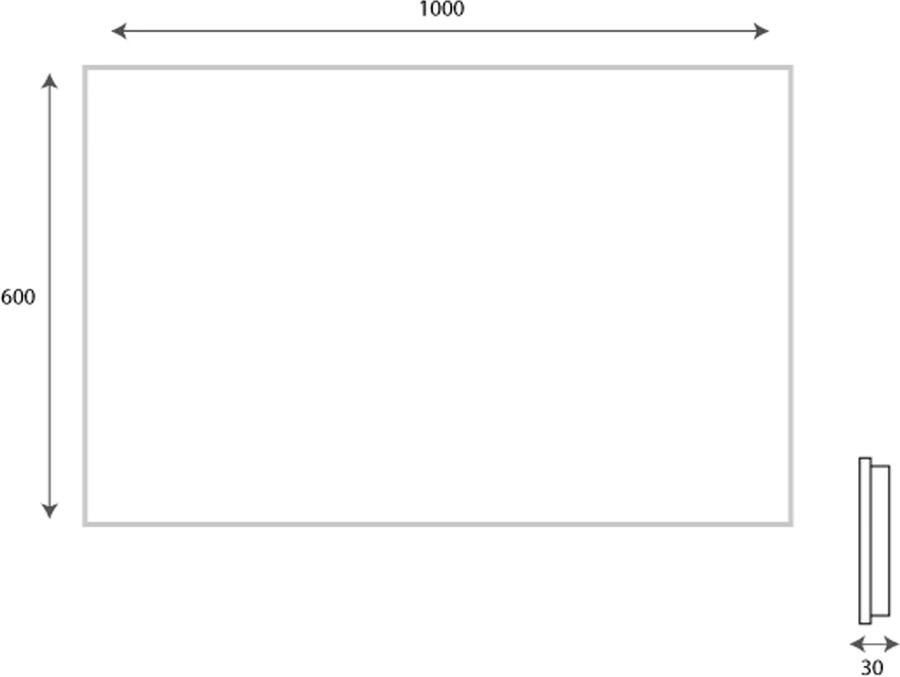 Hipp Design Badkamerspiegel SPV12500 | 100x70 cm | Indirecte LED verlichting | Touch button | Met spiegelverwarming - Foto 3