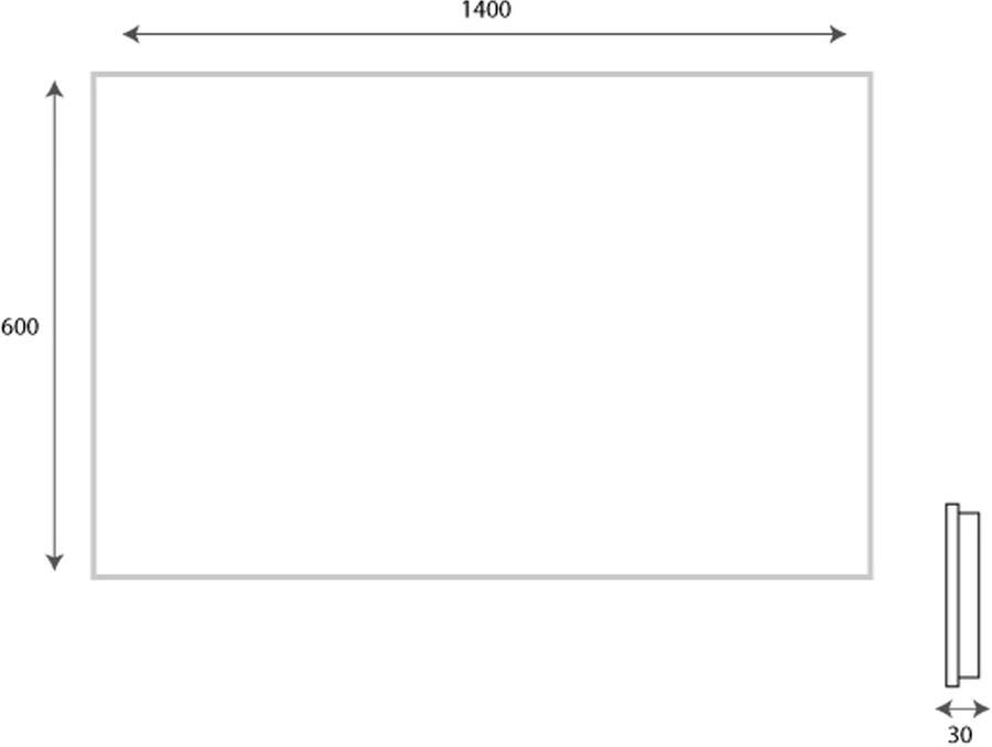 Hipp Design Badkamerspiegel SPV12500 | 140x70 cm | Indirecte LED verlichting | Touch button | Met spiegelverwarming - Foto 2