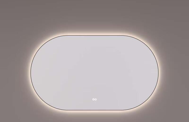 Hipp Design Badkamerspiegel SPV13700BL | 160x70 cm | Ovaal | Indirecte LED verlichting | Touch button | Met spiegelverwarming - Foto 3