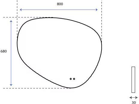 Hipp Design Badkamerspiegel SPV17000KW | 80x67.5 cm | Indirecte- en directe LED verlichting | Touch button | Met spiegelverwarming - Foto 3