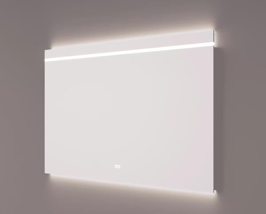 Hipp Design Badkamerspiegel SPV4500 | 80x70 cm | Rechthoek | Directe en indirect LED verlichting | Touch button | Met spiegelverwarming