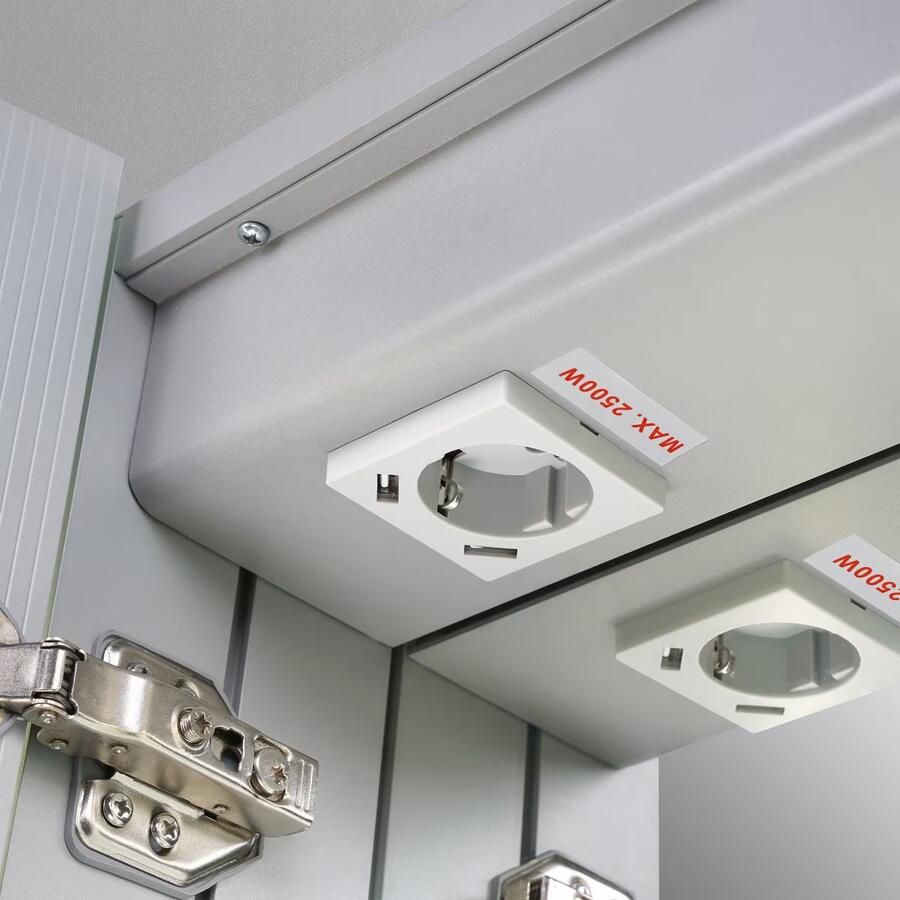 Hipp Design Spiegelkast SPK62000 | 60x70x14 cm | 1 Deur | Directe LED verlichting | Aluminium | Met spiegelverwarming