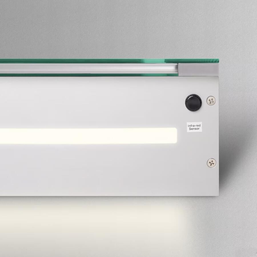 Hipp Design Spiegelkast SPK62000 | 100x70x14 cm | 2 Deuren | Directe LED verlichting | Aluminium | Met spiegelverwarming