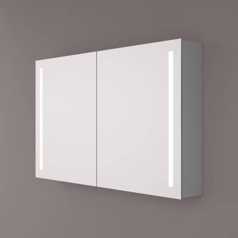 Hipp Design Spiegelkast SPK41000 | 60x70x14 cm | 1 Deur | Directe LED verlichting | Aluminium | Met spiegelverwarming