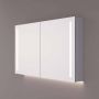 Hipp Design Spiegelkast SPK42000 | 120x70x14 cm | 2 Deuren | Directe LED verlichting | Aluminium | Met spiegelverwarming - Thumbnail 1