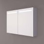 Hipp Design Spiegelkast SPK51000 | 100x70x14 cm | 2 Deuren | Directe LED verlichting | Aluminium | Met spiegelverwarming - Thumbnail 1