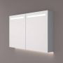 Hipp Design Spiegelkast SPK52000 | 100x70x14 cm | 2 Deuren | Directe LED verlichting | Aluminium | Met spiegelverwarming - Thumbnail 1