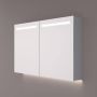 Hipp Design Spiegelkast SPK52000 | 120x70x14 cm | 2 Deuren | Directe LED verlichting | Aluminium | Met spiegelverwarming - Thumbnail 1