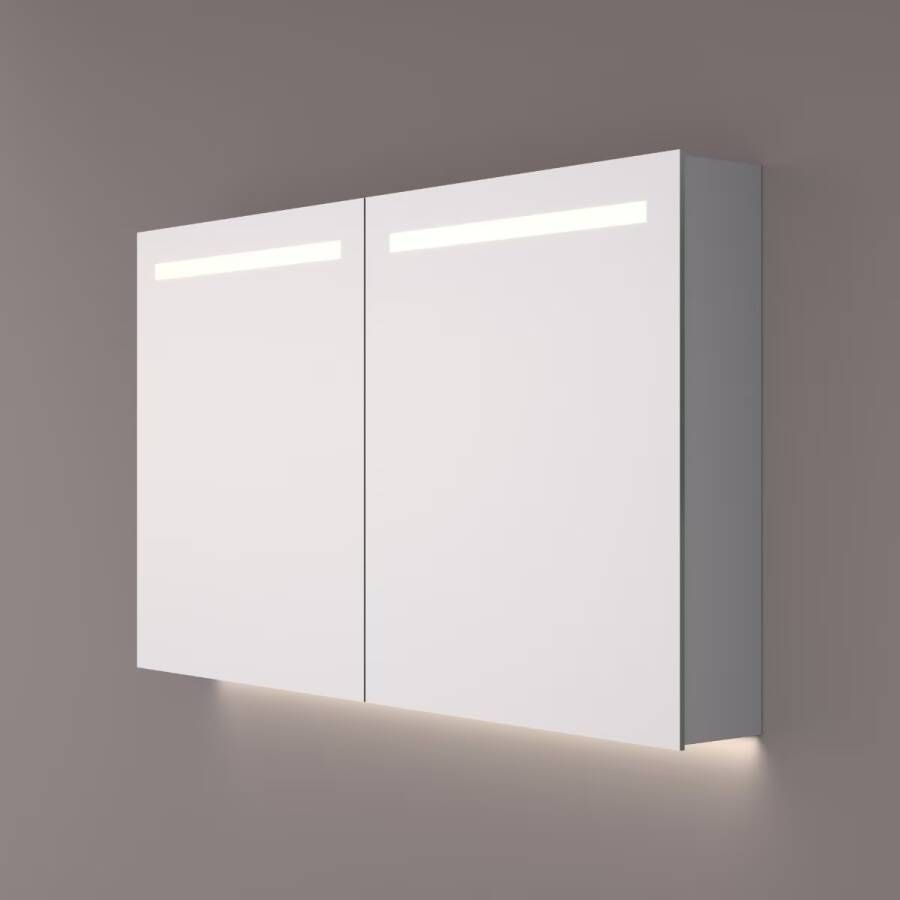 Hipp Design Spiegelkast SPK52000 | 60x70x14 cm | 1 Deur | Directe LED verlichting | Aluminium | Met spiegelverwarming