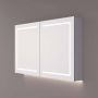 Hipp Design Spiegelkast SPK62000 | 100x70x14 cm | 2 Deuren | Directe LED verlichting | Aluminium | Met spiegelverwarming - Thumbnail 1