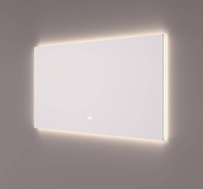 Hipp Design Badkamerspiegel SPV12500 | 160x70 cm | Rechthoek | Indirecte LED verlichting | Touch button | Met spiegelverwarming