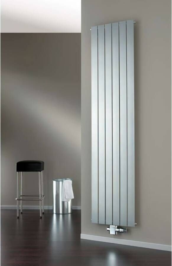 HSK Design Radiator Alto | 46.4x200 cm | CV radiator | Zij- en Midden aansluiting | 1020 watt | Zilver