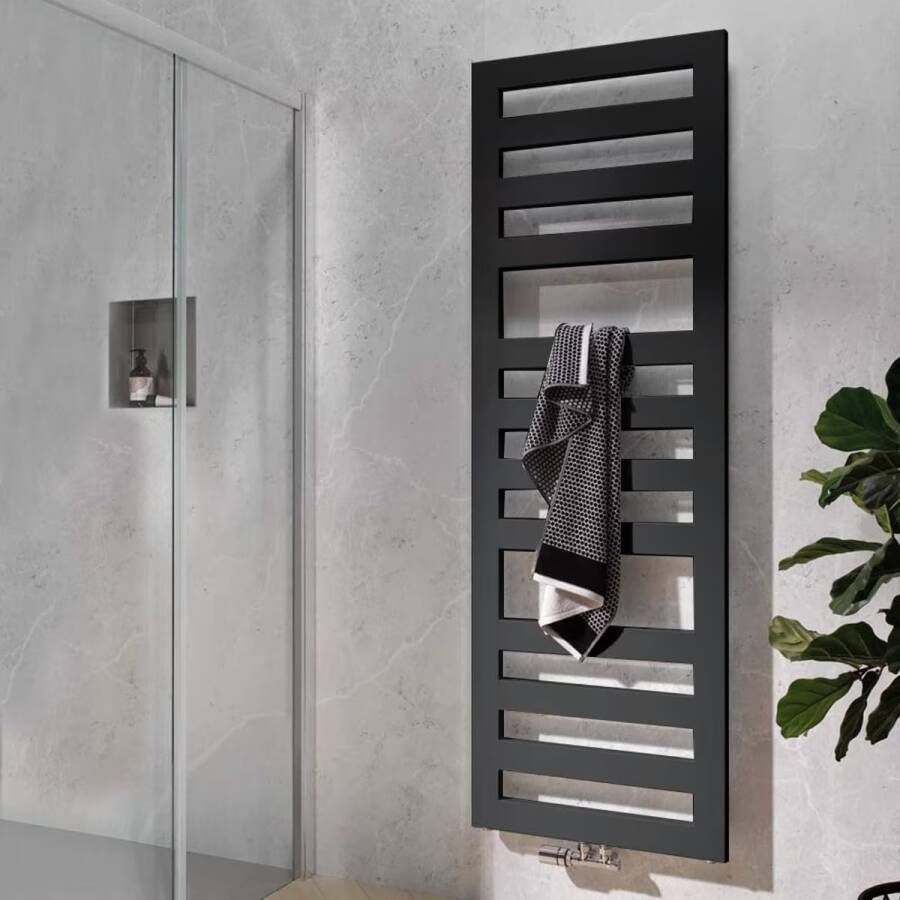 HSK Design Radiator Semprio | 60x138 cm | CV radiator | Midden aansluiting | 689 watt | Grafiet-zwart