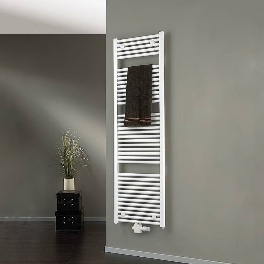 HSK Handdoekradiator Line | 60x121.5 cm | CV en of electrische werking | Wit