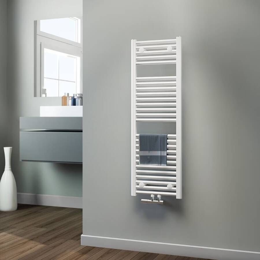 HSK Handdoekradiator Line | 60x157.5 cm | CV en of electrische werking | Wit