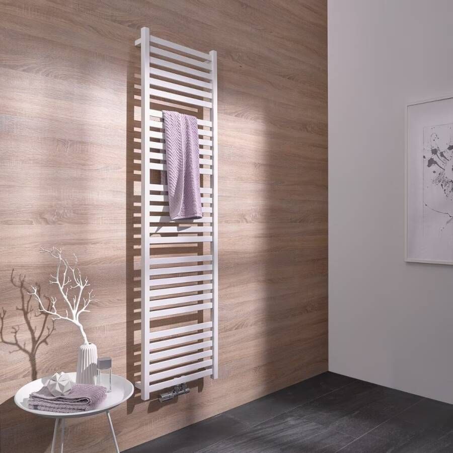 HSK Handdoekradiator Line Aero | 50x120 cm | CV en of electrische werking | Wit