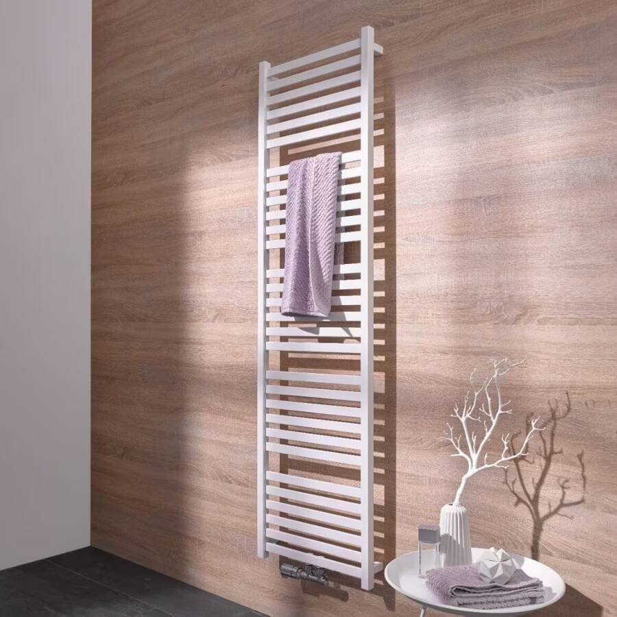 HSK Handdoekradiator Line Aero | 60x180 cm | CV en of electrische werking | Wit