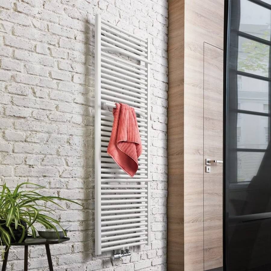 HSK Handdoekradiator Line Plus| 50x177.5 cm | CV en of electrische werking | Wit